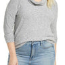Plus Size Women's Bp. Cozy Ribbed Turtleneck Pullover, Size 2X - Grey BP.