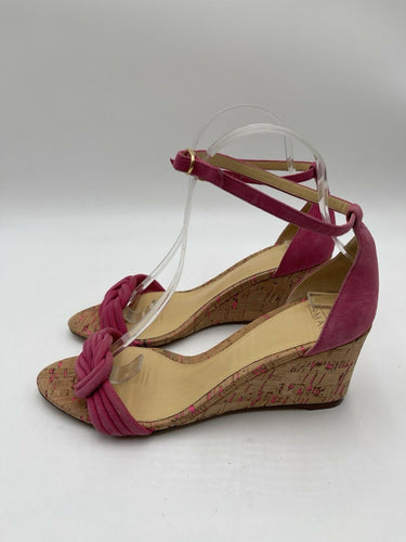 Alexandre Birman Pink Vicky knotted cork wedge sandals Size 38