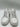 Valentino by Mario Valentino Ronald Logo Leather Sneakers White Sliver  Size 10 Valentino by Mario Valentino