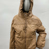 Women’s Love Tree Full Zip Faux Leather Puffer Brown Jacket Size M Love Tree