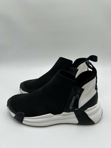 Moncler Women's Compassor Zip Sock Runner Sneakers in Black Size 38 Moncler