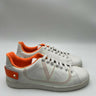 Valentino Garavani Backnet white leather perforated VLogo sneakers Size 42.5 Valentino