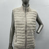 NWT Women’s Tahari Full Zip Sleeveless Puffer Vest Color Cement Size S Tahari