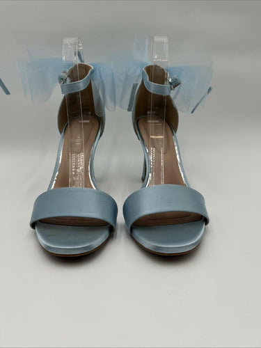 Kelly and Katie Women’s Nemira Sandal  Sky Blue Satin- Size 9.5 M Kelly And Katie