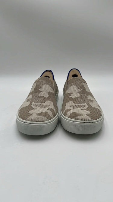 Rothy's Women's The Original Slip-On Sneakers Beige Camo Knit Size 8 Rothy's