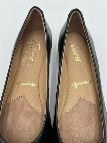 Trotters Signature Black Leather Pointed Flats Size 6.5