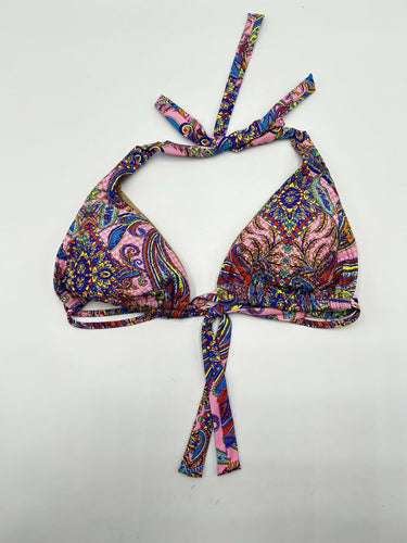 Luli Fama Pinkin' About You triangle halter Woman’s bikini top multicolor Size M Luli Fama