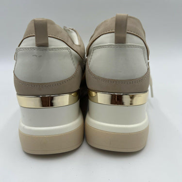 Mix No. 6  Women’s Tryna Wedge Sneaker Tan/ White Leather Size 10M Mix No. 6