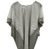Jonathan Simkhai Woman’s grey/white striped poncho top Crochet Lace Panel Size S Lace