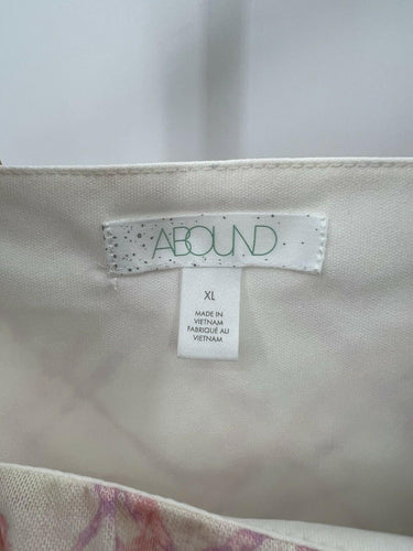 Abound Cream Pink Plaid Crop Top Cowl Neck Wide Strap NWT - XL