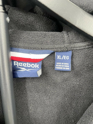Reebok Mens Hooded Jacket Black Softshell Full Zip Pockets Hoodie Size XL