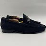 Men’s Saks Fifth Avenue "Dominic" Navy Perforated Suede Horsebit Loafer Size 9.5 Saks Fifth Avenue