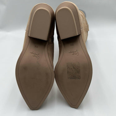 Women’s Crown Vintage Stava Cowboy Boot Beige Suede Leather Size 10M Crown Vintage