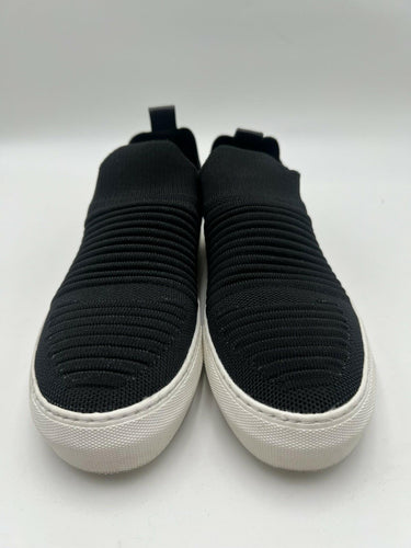 Wonderly Bryna Knit Slip On Sneakers Black Platform Comfort Womens Size 7.5