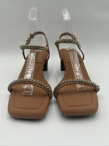 Women’s Anne Klein Jelina Black Heel heeled chain sandal Size 9M Anne Klein