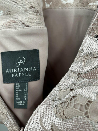 Adrianna Papell Embroidered Lace Popover Woman’s Dress Pink Rose Size 2