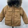 Carter's Boys Hooded Parka Jacket Camel Faux Fur Camo Lined Winter Coat NWT 5/6 Carter's