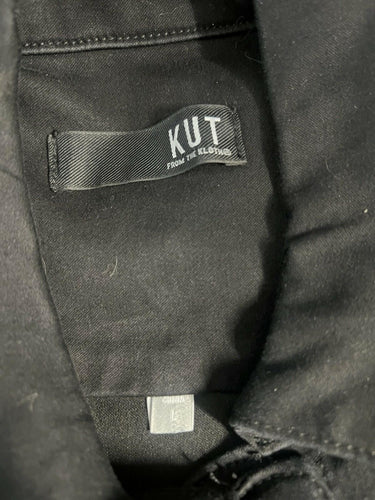 Women’s Kut from the Kloth black denim Button Up Long Sleeve jacke Black Size L KUT from the Kloth