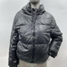NWT Women’s Love Tree Full Zip Faux Leather Puffer Black Jacket Size M Love Tree