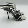 Saint Laurent Nuit 105mm high-heeled sandals In White Satin size 37 Saint Laurent