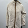 NWT Women’s Jones New York Full Zip Hoodie Fleece Jacket Color Cream Size S Jones New York