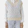 NWT English Factory Checker Knit Vest Multicolor Size M English Factory