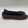 Women’s Rothy’s “THE FLAT” Gray Heather Knit Round Toe Slip On Flats Size 5.5 Rothy’s