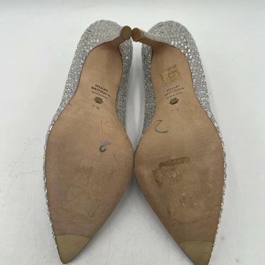 Women’s Stuart Weitzman crystal-embellished pointed-toe stiletto pump Size 8.5B Stuart Weitzman