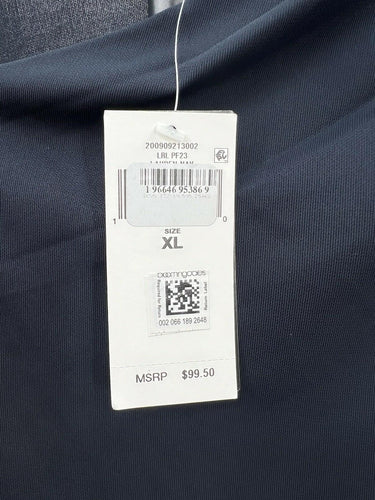 Lauren Ralph Lauren Top Long Sleeve Navy Wrap Draped Asymmetric Blouse XL Lauren Ralph Lauren