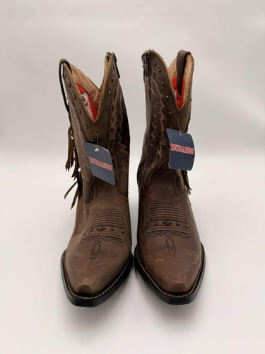 Durango Crush Women's Roasted Pecan Fringed Western Boots Size 8M
