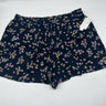 Abound Shorts Pull-On Floral Daisy Navy Pink Moxie Ruffle Waist NWT - L Abound