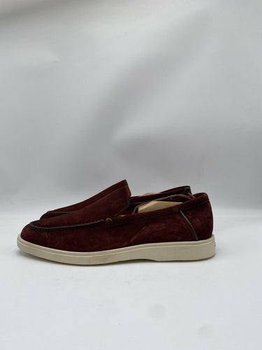 Men’s Santoni Botanist slip-on loafer in brown suede Rubber Soles Size 9.5