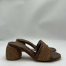 Gianvito Rossi Marbella 60mm leather-trimmed raffia mules In Brown Size 39.5 GIANVITO ROSSI