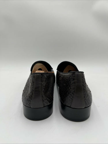 Giuseppe Zanotti GZ RUDOLPH men's loafers brown crocodile-print leather Size 46