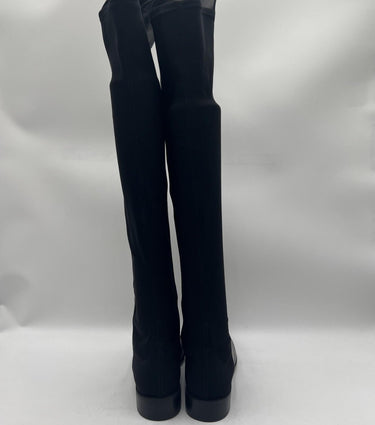 Stuart Weitzman 50/50 black leather over-the-knee boots Size 8M