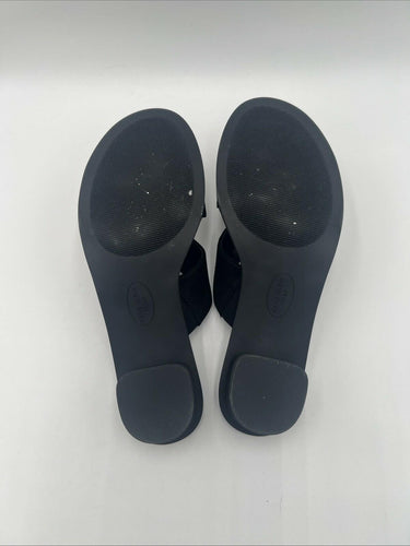 Women's Anne Klein Tania Block Heel Sandal Black Size 6.5M Anne Klein