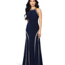 Xscape Halter Dress Navy/Nude 12 Xscape