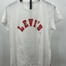 Levi's T-Shirt Womens White Red Arched Logo Crew Neck Short Sleeve NWT L Levi's