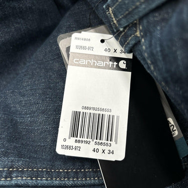 NWD Carhartt Men's Flame-Resistant Rugged Flex Relaxed Fit Jean Deep Wash 40x34