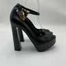 Tom Ford Padlock peep toe platform pumps in black leather Size 38.5 Tom Ford