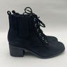 Women's Bella Vita Bismark Side Zip Lace Up Boots Black Size 7.5M Bella Vita