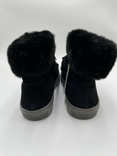Women’s Cougar Dasha Black suede faux fur ankle boots Size 10 Cougar