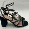 Kelly & Katie CADENE Black Fabric Square Toe Strappy Rhinestone Sandals, 8.5M Kelly & Katie