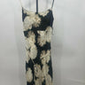 Flynn Skye Midi Dress Black White Peony Floral Lace Up Back Slip Dress NWT L Flynn Skye