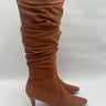 Bellini Women's Amp Heeled Dress Boot, Rust Microsuede Size 8 Bellini