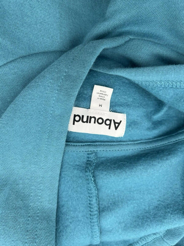 Abound Hoodie Pullover Teal Larkspur Fleece Kangaroo Pocket  M ABOUND