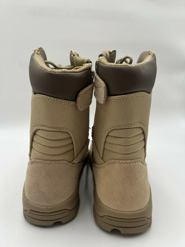 MUAF Tactical Desert Tan Suede Side Zip Combat Boots Size US 10
