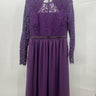 Truth & Fable Dress Womens L Purple Lace Maxi Long Sleeve Formal Boho L Truth & Fable