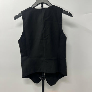 NWOT Madewell Vest Womens  Black Cutaway Long Tailored Sleeveless Layering Sz 0