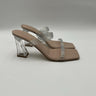 Marc Fisher Arlana Rhinestone Illusion Strap Block Heel  Mule Sandal Size 7.5M Marc Fisher